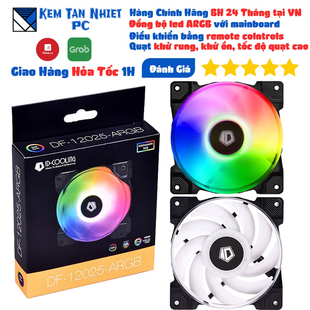 Quạt tản nhiệt ID-COOLING DF-12025-ARGB (NO BOX) chính hãng bh 24 tháng