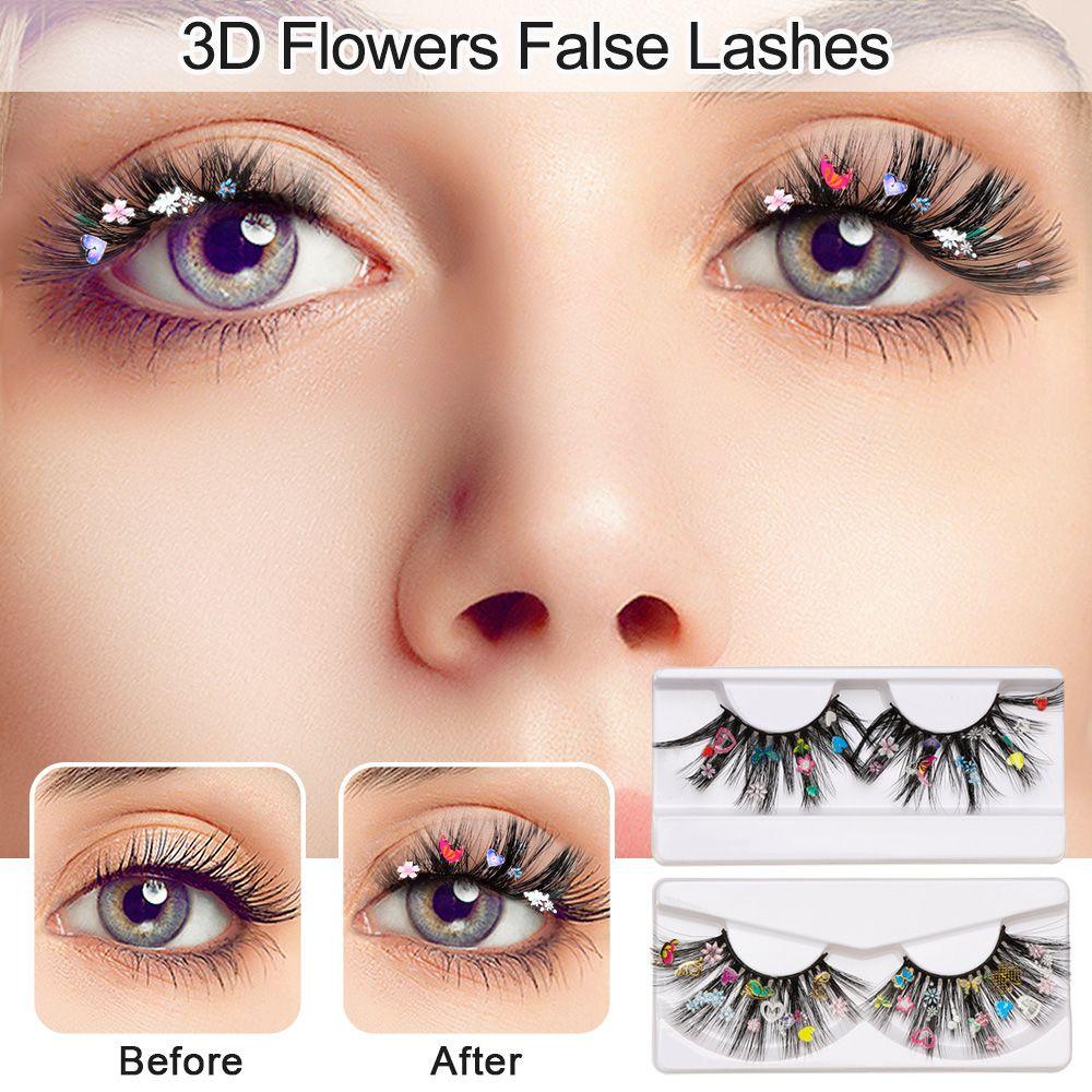 Lông Mi Giả Hóa Trang Halloween Hình Hoa Độc Đáo