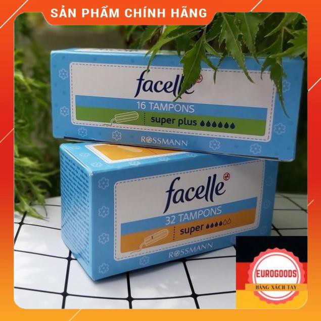 [Freeship- Hàng Đức nội địa] Băng vệ sinh Tampon Facelle Đức- ĐỦ SIZE