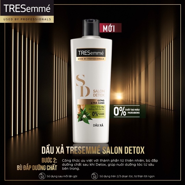 Dầu gội và dầu xả tresemme gừng và trà xanh 620g vaf 640g