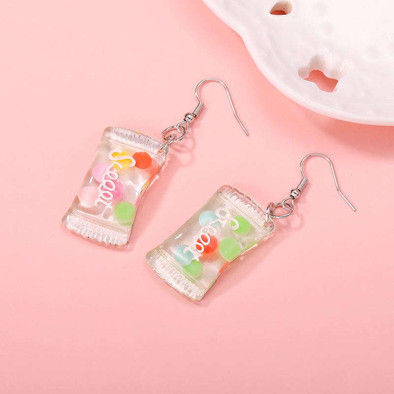 Bông Tai Dạng Móc Hình Viên Kẹo Bằng Acrylic Dễ Thương