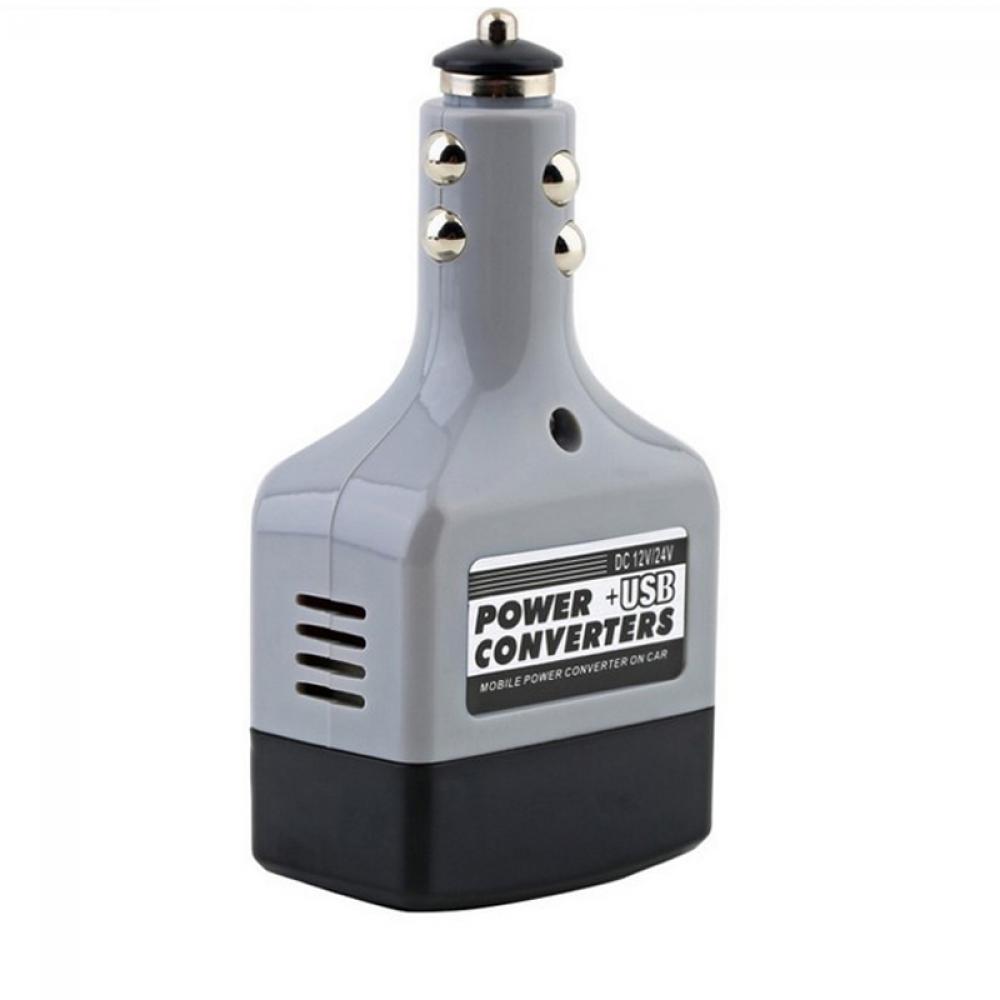 Bộ Chuyển Đổi Nguồn Điện USB DC 12V Sang 220V Cho Xe Hơi