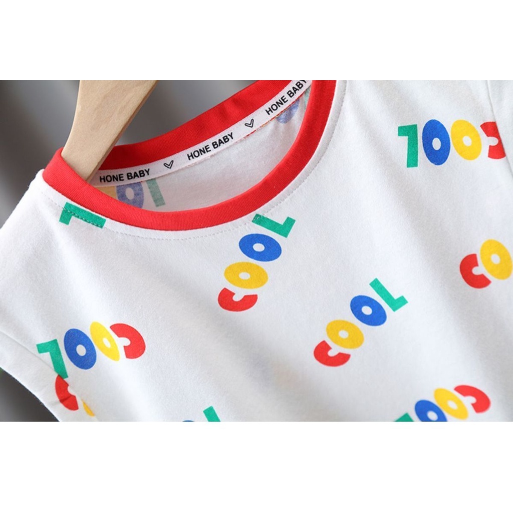 Áo Thun Cotton Sát Nách In Chữ Nhỏ Màu Sắc Tương Phản Thời Trang Mùa Hè Nhật Hàn Dành Cho Bé Gái 1-6 Tuổi 2022
