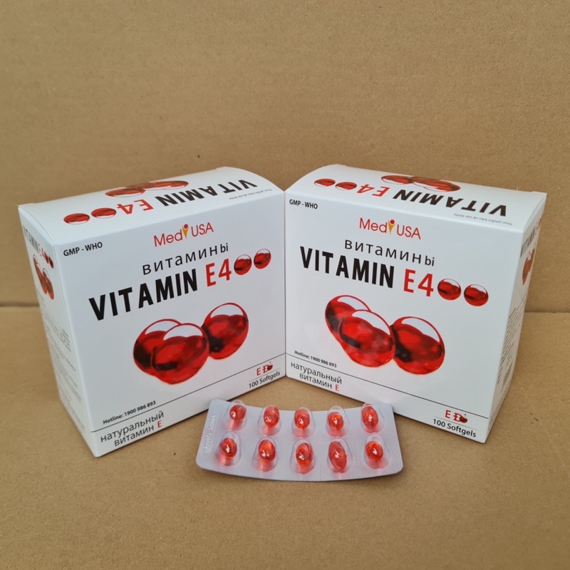 Viên uống vitamin E 400 đẹp da, sáng da, hạn chế lão hoá da hộp 100 viên | Thế Giới Skin Care