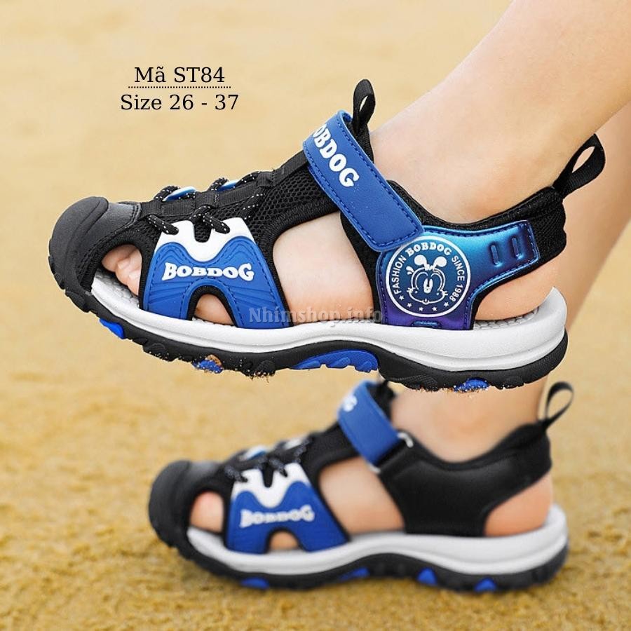 Giày sandal bé trai dáng thể thao dép rọ bít mũi năng động và cá tính cho trẻ em 4 - 12 tuổi đi học đi biển mùa hè ST84