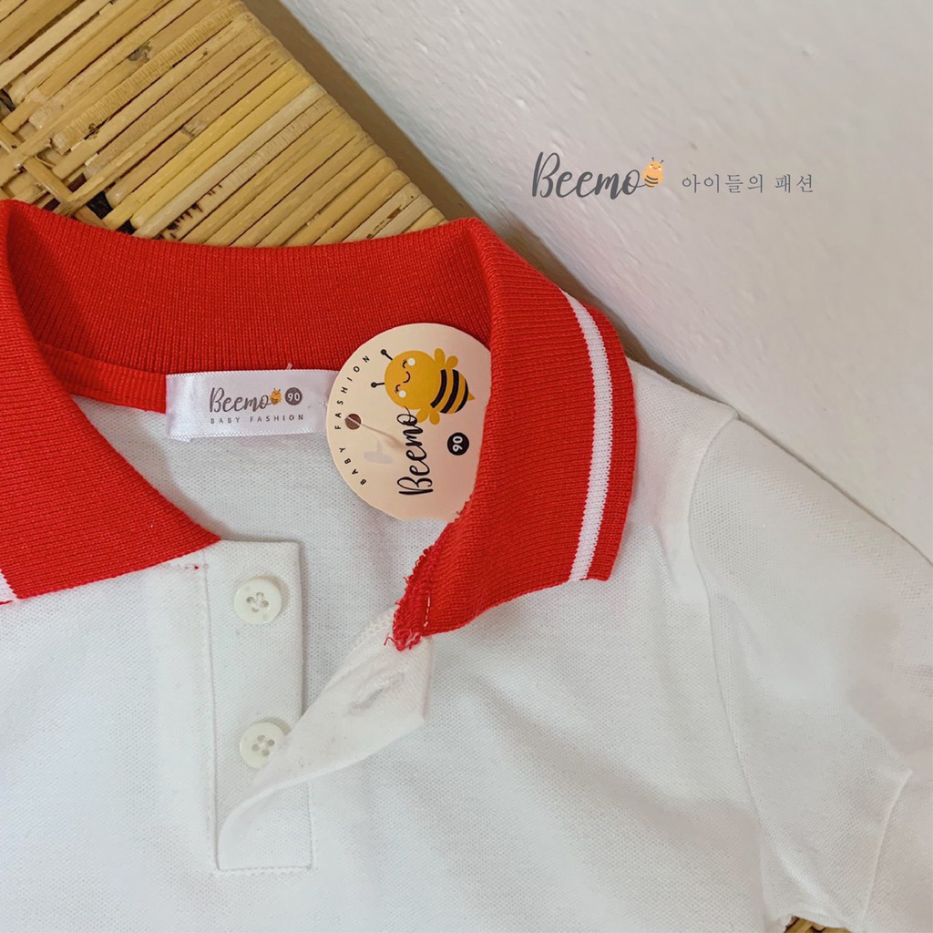 Bộ bé trai cộc tay Chất liệu Cotton cá sấu, phong cách Polo, Quần giả Jean ( Denim) hàng xuất Âu Mỹ B043