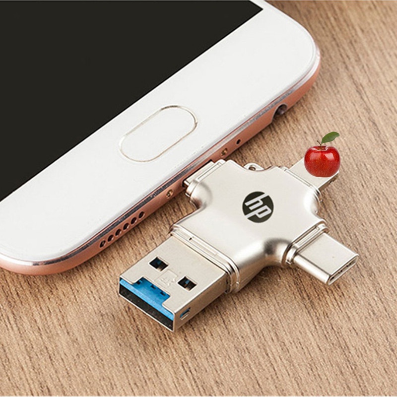 Usb 3.0 OTG HP 4 Trong 1 1TB 512GB 256GB 64GB Cho ĐiệN ThoạI MáY TíNh BảNg / Android / PC