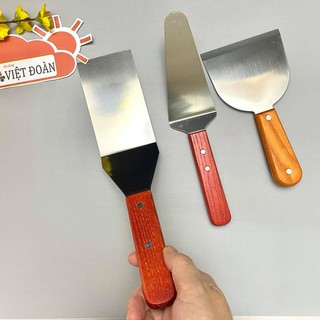 Xẻng Xúc Bánh INOX DÀY - CÁN GỖ CAO CẤP- Đồ dùng làm bánh, kem cuộn, pizza , dụng cụ nhà bếp đa năng
