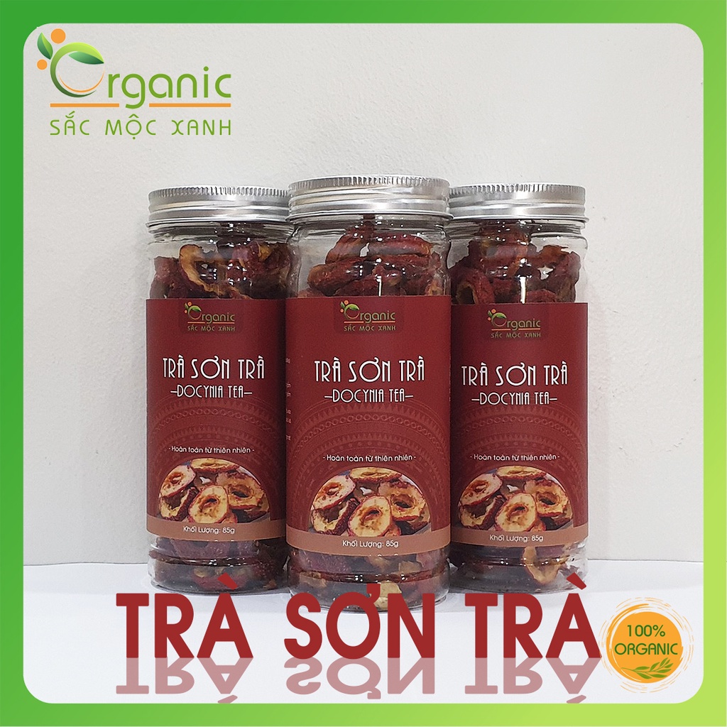 Trà Sơn Trà (Táo Gai) sấy khô - Sắc Mộc Xanh, hỗ trợ giảm cân, an thần và dễ ngủ, trà sấy khô.