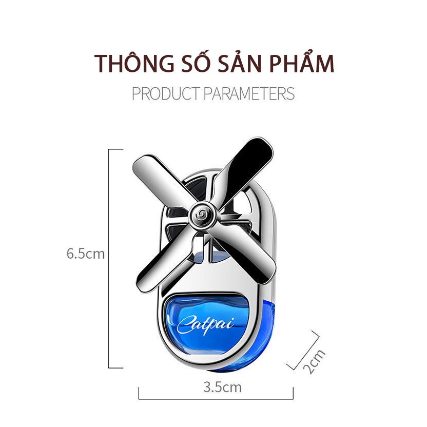 Quạt kẹp cửa gió điều hòa ô tô/Nước hoa kẹp cửa gió ô tô Catpai Hoàn toàn tự nhiên - Mộc Lan Phụ Kiện Xế Yêu