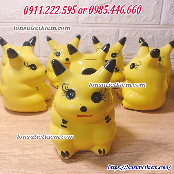 Lợn tiết kiệm tiền hoạt hình Pikachu Mini