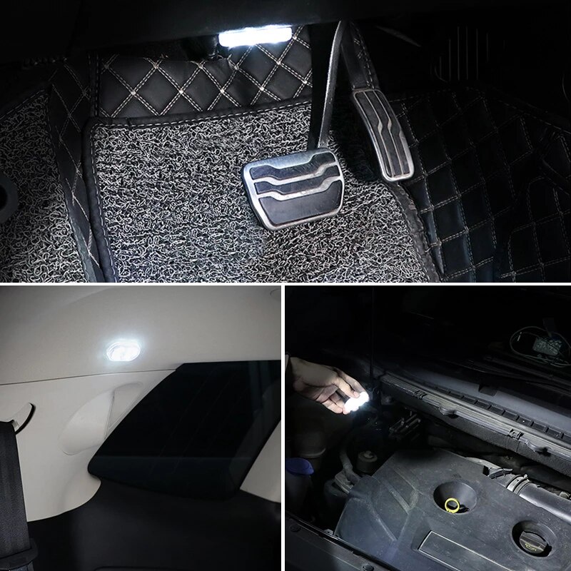 Đèn LED Cảm Ứng Không Dây Gắn Trần Xe Hơi Sạc USB Tiện Dụng
