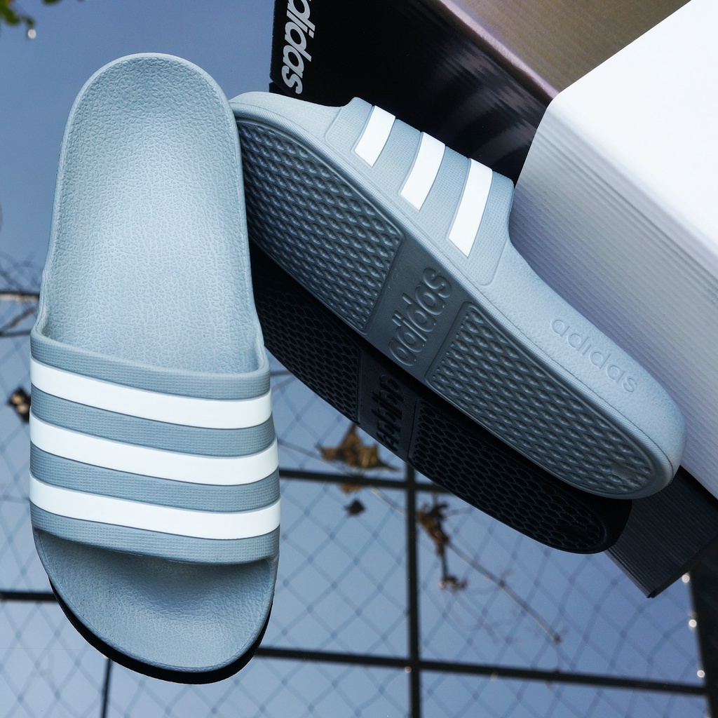 Dép đúc Adidas das ba sọc FREE SHIP + hộp hãng + VNXK tem tag hàng loại 1.1 đế mềm quai ngang nam nữ. BH Slippers