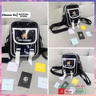 Túi đeo chéo nữ unisex, túi vải đeo chéo Choose us CT001