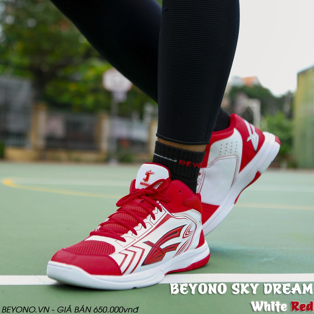 Beyono Sky Dream - White Red - Giày Bóng Chuyền Cổ Cao Nam, Nữ thumbnail