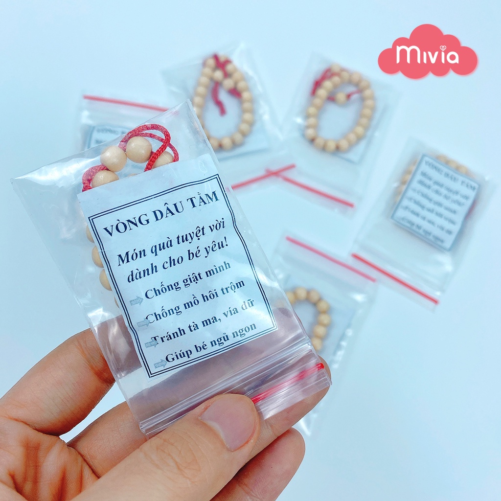 Vòng dâu tằm cho bé, bảo vệ bé, bé bớt quấy khóc đêm, bé bớt giật mình, bé không ra mồ hôi
