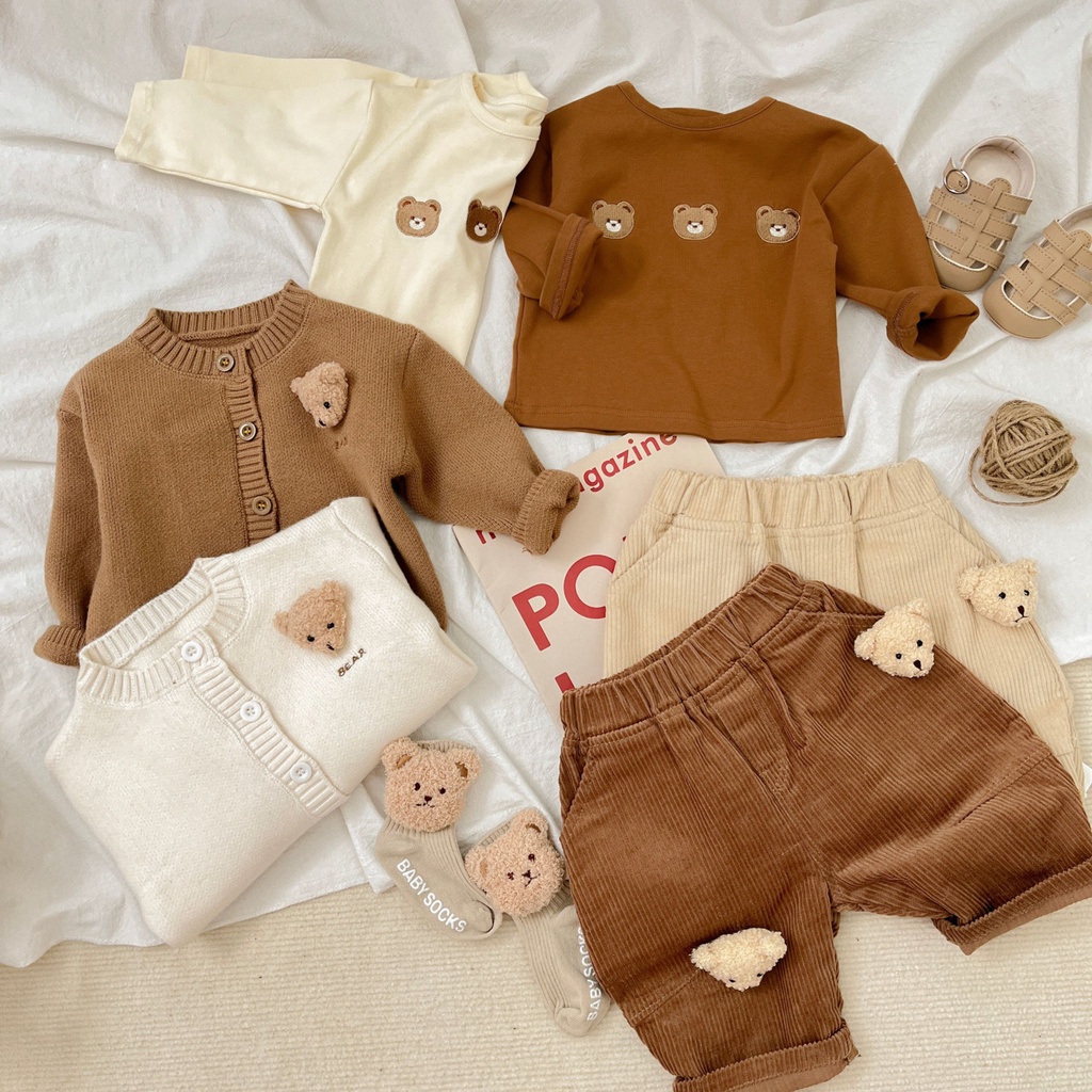 Áo khoác cho bé trai bé gái, áo khoác cardigan cho bé trai bé gái thanh hằng baby 7 - 15 kg