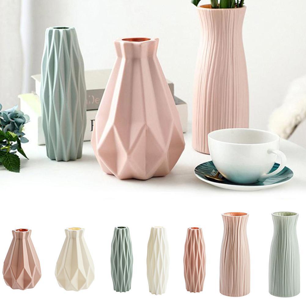 Lọ hoa Z1V2 bằng nhựa phong cách Bắc Âu dùng trang trí phòng khách đa năng độc đáo