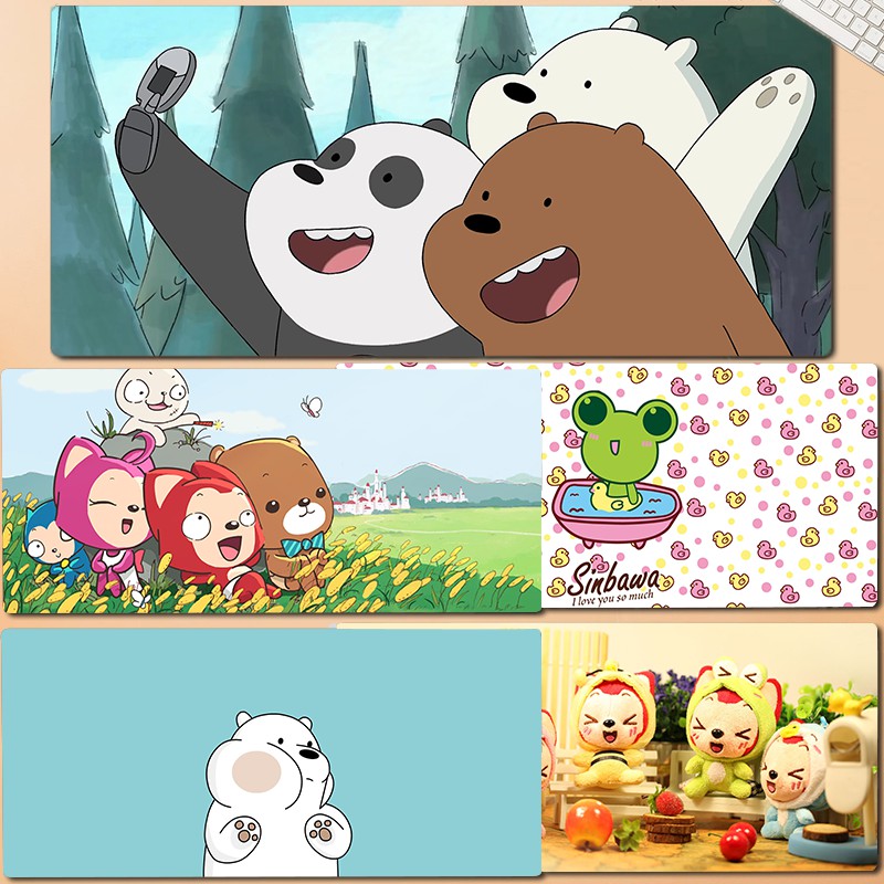 Tấm Lót Chuột Và Bàn Phím Cỡ Lớn 90x40 In Họa Tiết Hoạt Hình Dễ Thương Tiện Dụng