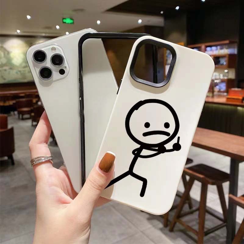 Ốp Điện Thoại Silicon TPU Mềm Chống Sốc In Hình Người Nhỏ Cho iPhone 14 13 12 11 Pro Promax 6 6S 7 8 Plus X XR XSMax SE