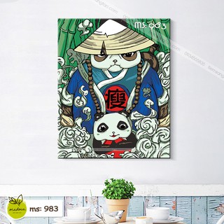 Tranh tô màu theo số tự tô Panda siêu ngầu T983