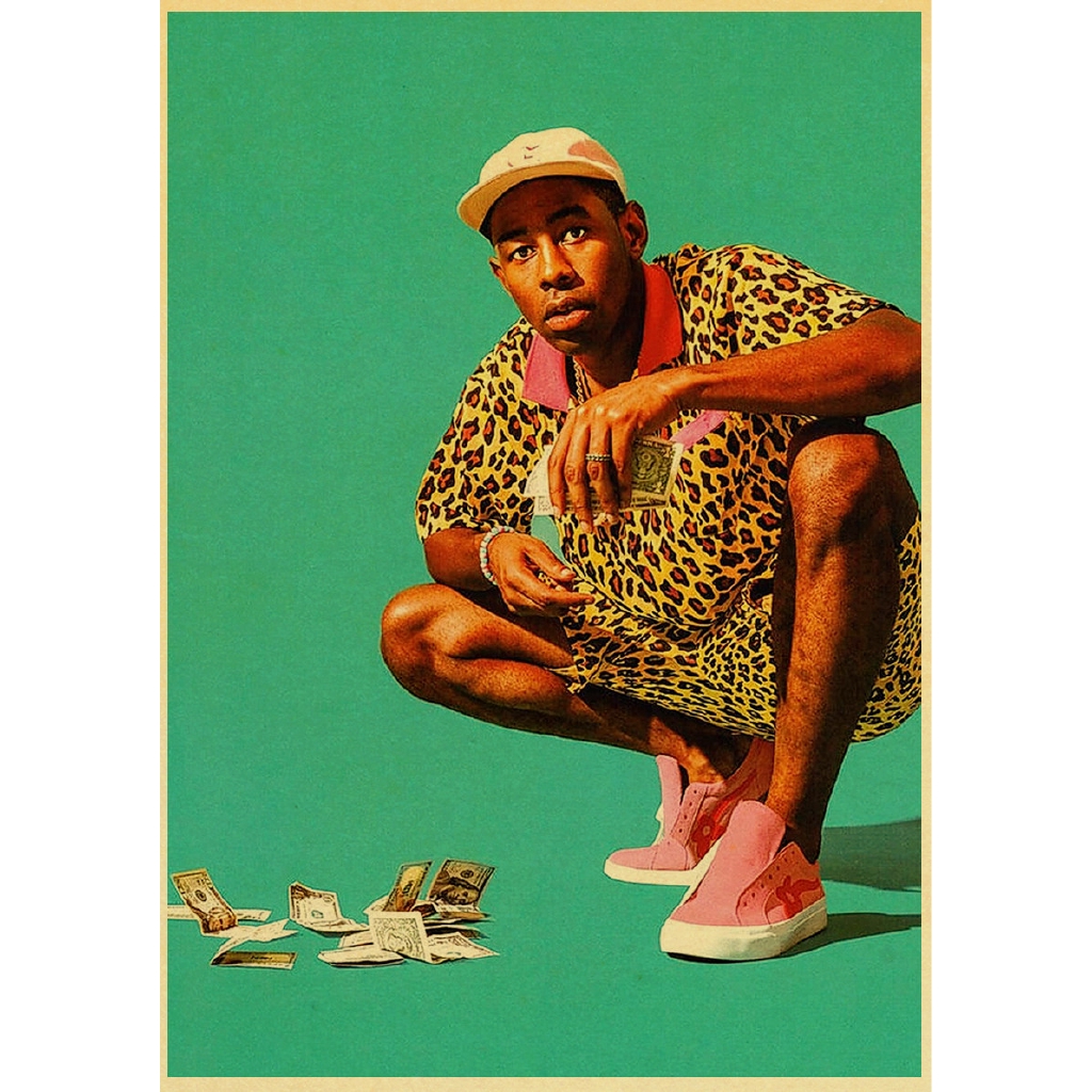 Poster hình ngôi sao rapper nam phong cách hip hop nghệ thuật sáng tạo dành cho trang trí phòng ốc nhà cửa