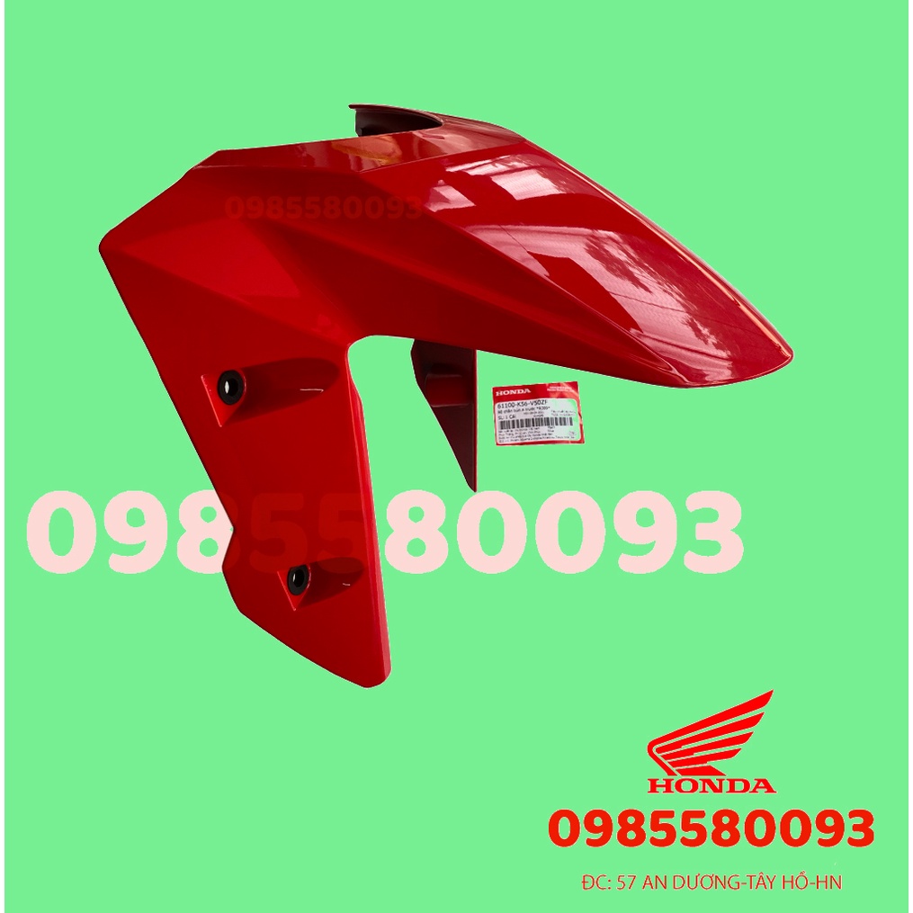 Dàn áo, Yếm xe, Ốp pha, Mặt nạ, Dè trước Winner X Đỏ thể thao tem 2021 chính hãng honda