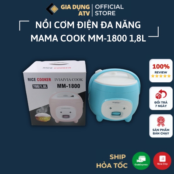 Nồi cơm điện đa năng_nồi cơm MAMA COOK MM-1800 1,8L chống dính chất lượng tuyệt hảo (bảo hành 6 tháng)