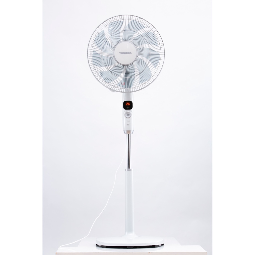 Quạt đứng Toshiba F-LSD10VN - Màu xám - Điều khiển từ xa - 9 cánh - DC inverter - Hàng chính hãng, bảo hành 12 tháng