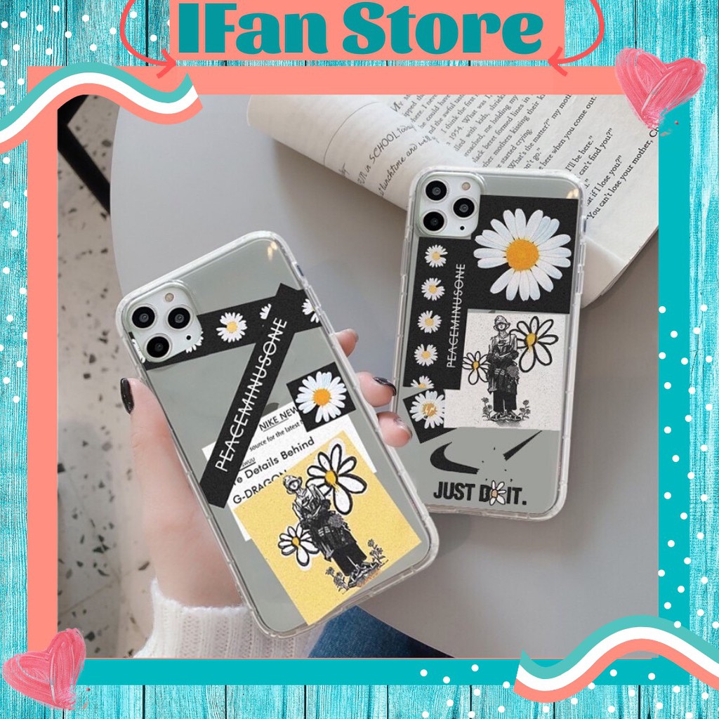 🌸VIDEO THẬT🌸 Ốp Lưng iPhone GD Hoa Cúc Trong Suốt Dẻo iPhone 6/6s/6plus/6splus/7plus/8plus/x/xs/xs max/11/11 pro max