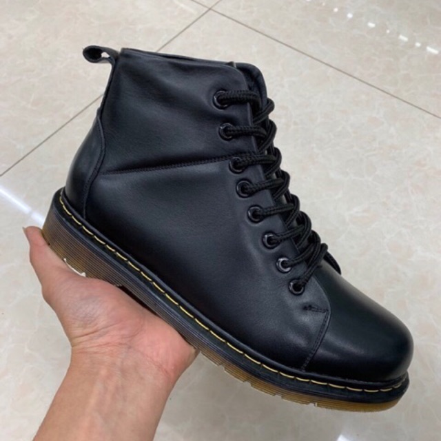 Boot cao cổ nam da thật