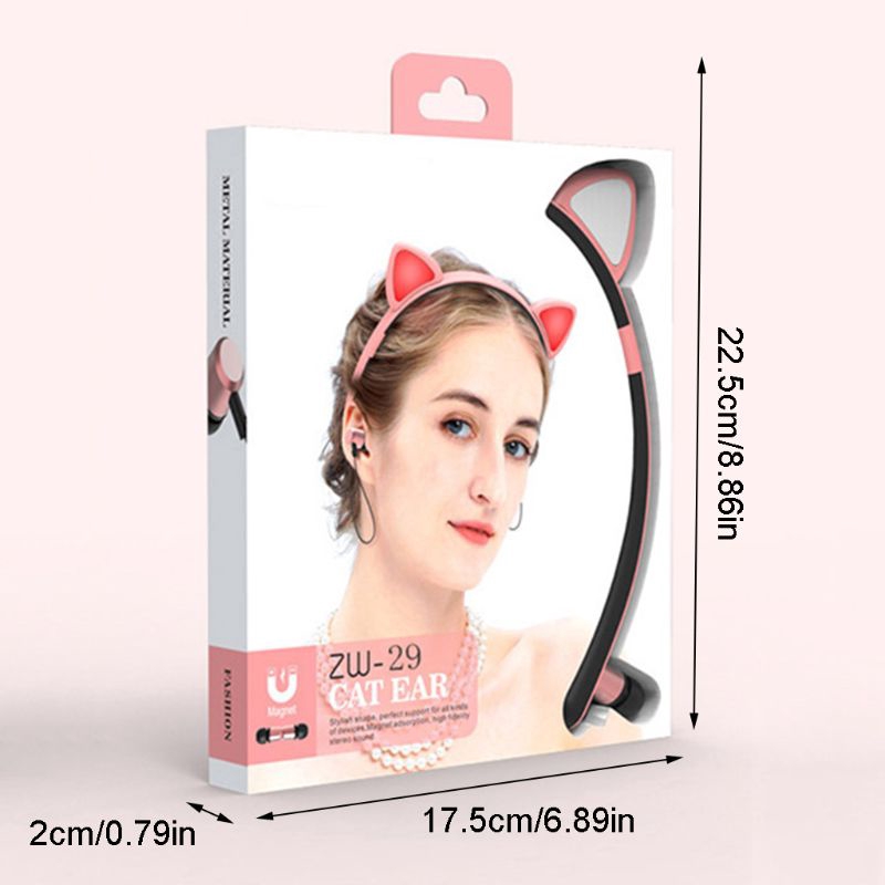 ♡♡ Cute Cat Headsets Portable Wireless Bluetooth Magnetic Headphones