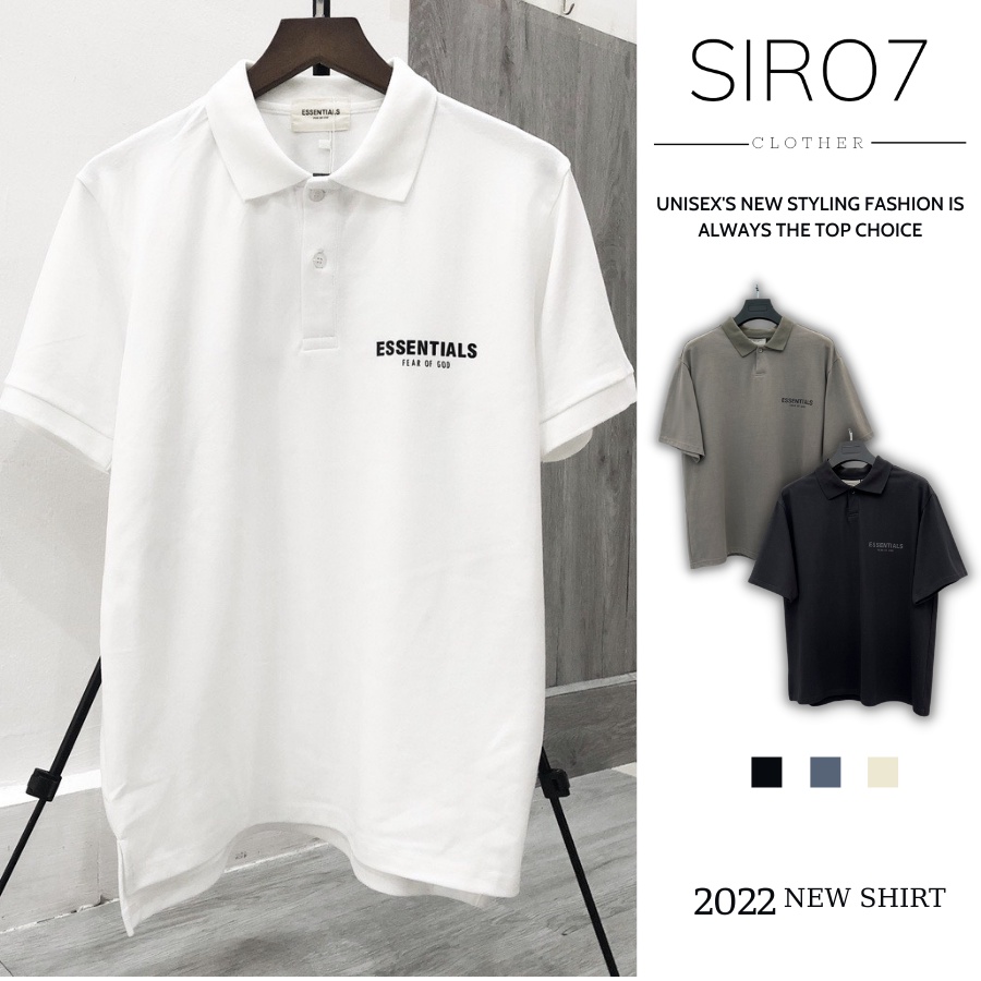 Áo POLO ESSENTIALS nam nữ unisex tay lỡ from rộng thời trang SIRO7