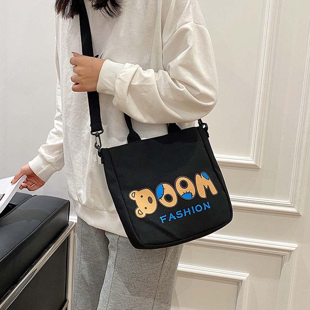 Túi Canvas Đeo Chéo Nhỏ Gọn Thời Trang Cho Nữ