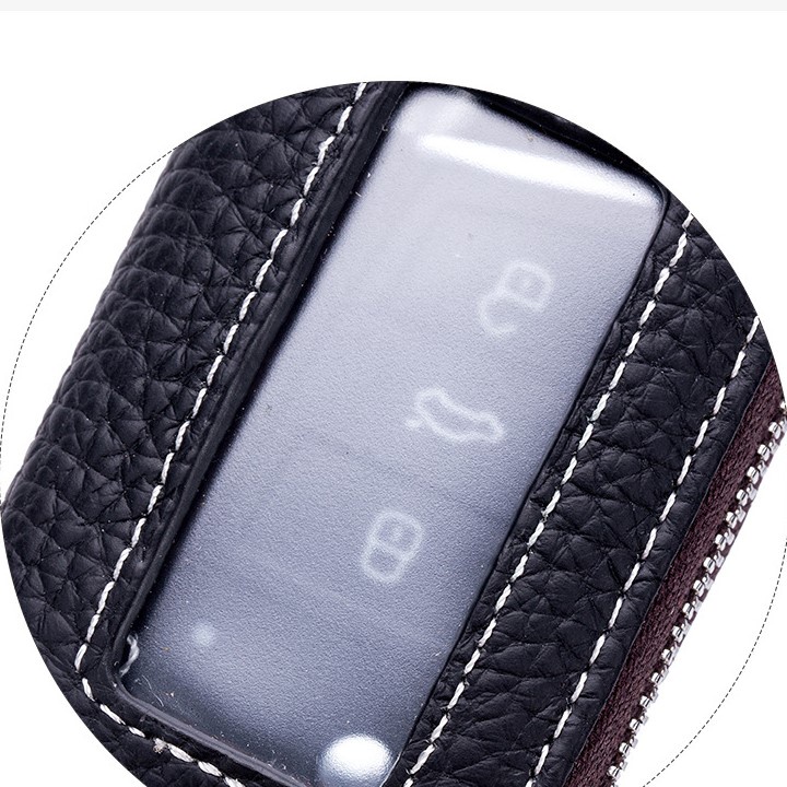 Ví Móc Chìa Khoá Da Bò Cao Cấp Nam Nữ, Túi Móc Chìa Khoá Thường, Ô Tô, Xe Máy, Smart Key - V56