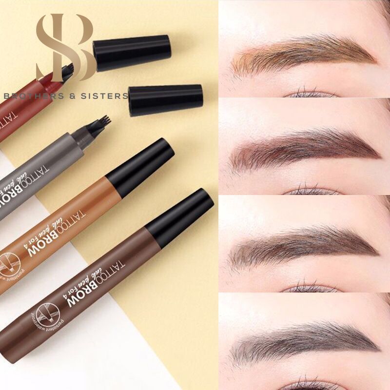 [Hàng mới về] Bút kẻ chân mày nước dạng xăm kháng nước thiết kế 4 ngạnh 5 màu sắc tùy chọn | BigBuy360 - bigbuy360.vn