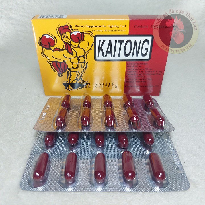 kaitong - th{uốc} k{ích} gà đá 7 ngày - 1 hộp / 20 viên
