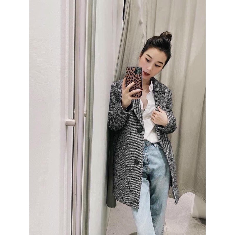 Áo dạ kẻ xương cá | BigBuy360 - bigbuy360.vn