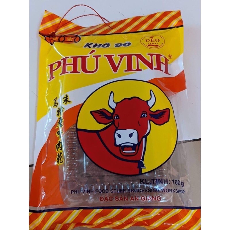Khô bò Phú Vinh gói 100gr