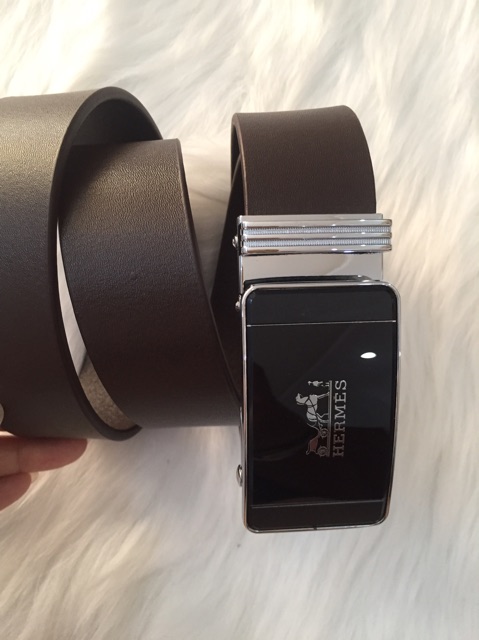 Thắt lưng nam da thật đầu kéo