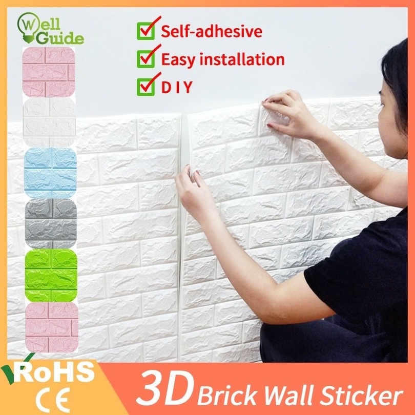 Miếng Dán Tường Giả Gạch 3d Bằng Xốp Chống Thấm Nước Chống Va Chạm Trang Trí Phòng Bé | BigBuy360 - bigbuy360.vn