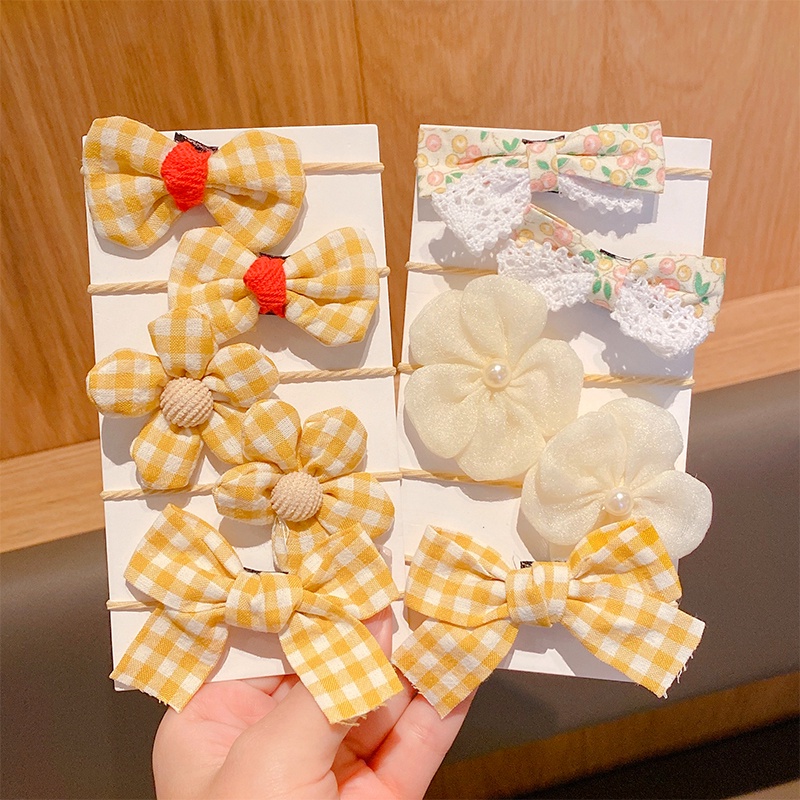 Set 10 Dây Cột Tóc Nơ Dễ Thương Cho Bé Gái