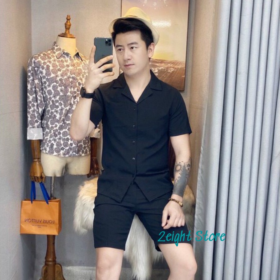 Bộ đũi sơ mi cộc tay nam thời trang cao cấp, thoáng mát, chống nhăn - BD02