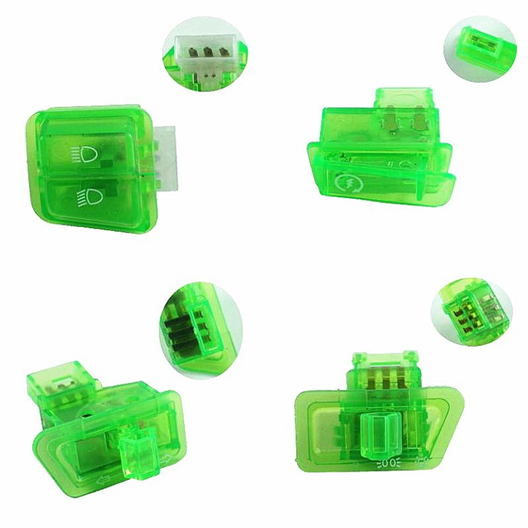 Bộ 5 nút bấm công tắc điều khiển đèn pha/còi xe máy .