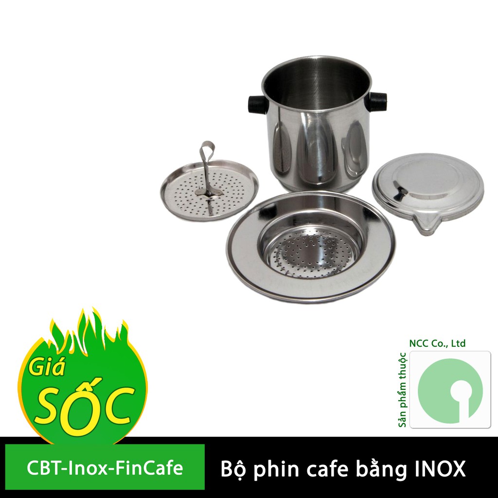 Phin pha cafe bằng Inox - thép không gỉ - xài bền và giữ nguyên hương vị cafe - CBT-Inox-FinCafe