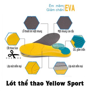 Lót Giày Thể Thao Yellow Sport đi êm chân