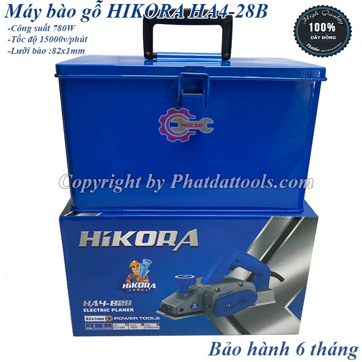 Máy bào gỗ HIKORA HA4-28B  - Khung vỏ máy bằng nhôm đúc bao khỏe, bao bền - Bảo hành chính hãng 6 tháng