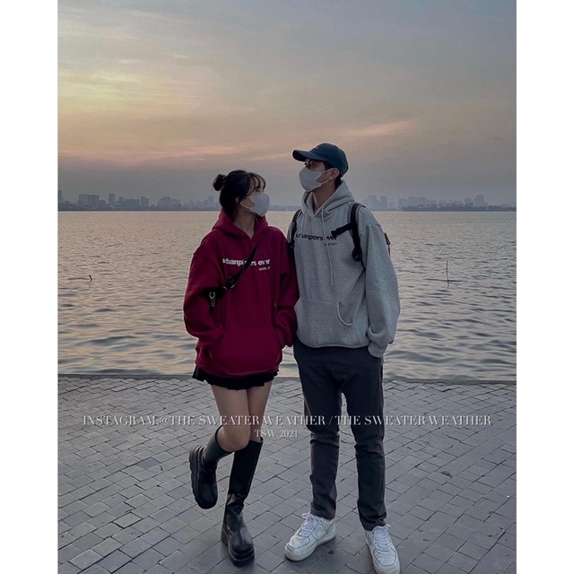 (Ảnh thật) Áo hoodie nỉ bông in chữ Urban player the.sweaterweather TSW
