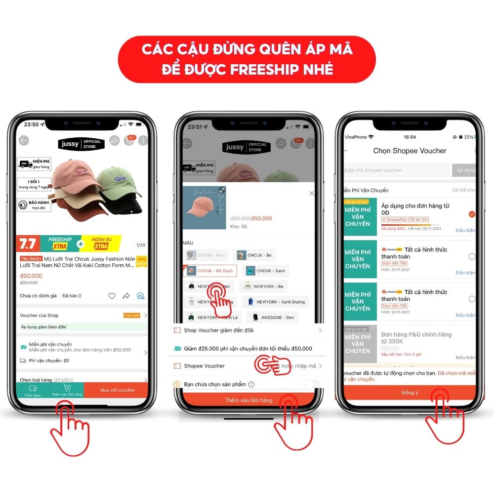 Mũ Lưỡi Trai Jussy Official Thêu Chữ Challenge Chất Vải Cotton Thoáng Mát Form Cứng Có Khóa Thu Nhỏ