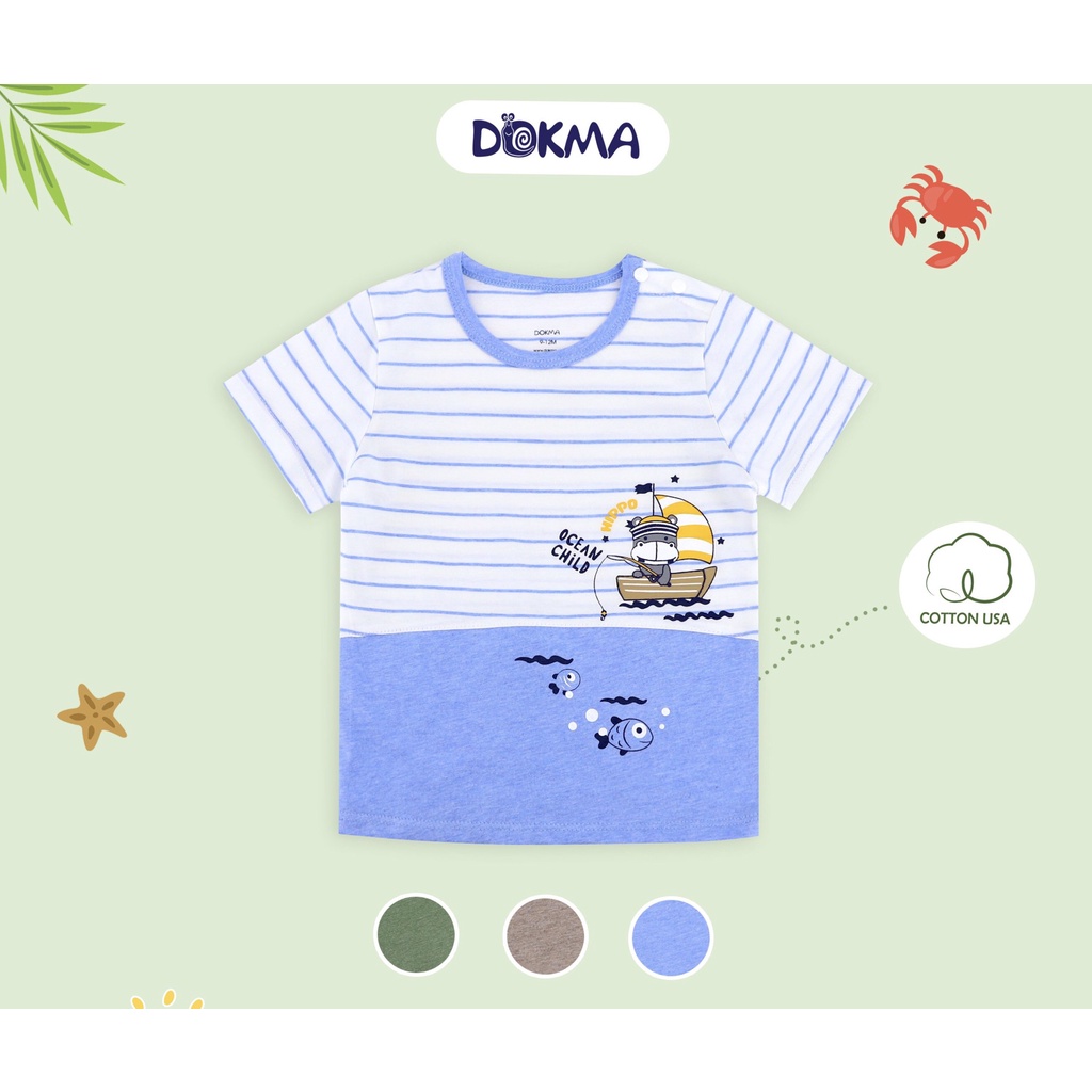 DMB396A Áo cài vai cộc tay Dokma ( 9-36M)